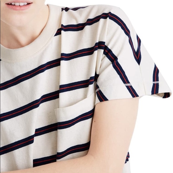Madewell tomboy stripe pocket t-shirt dress XS - Picture 6 of 8